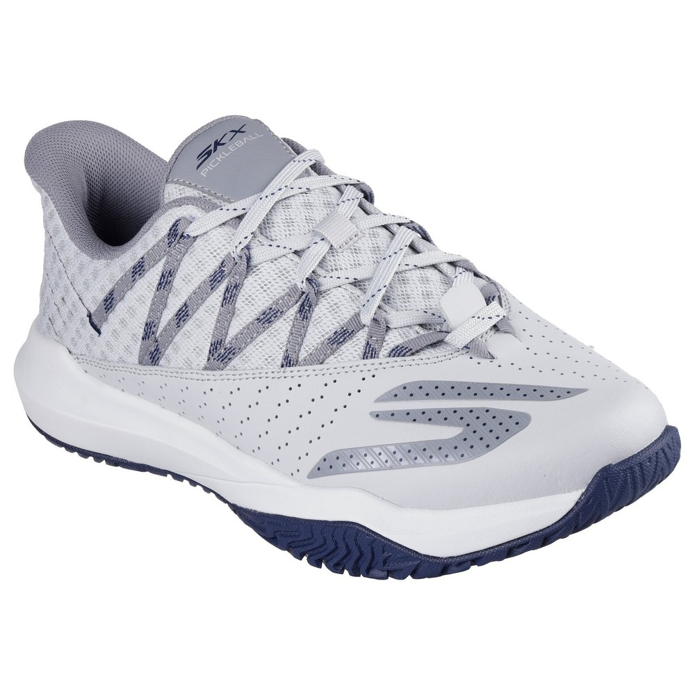 Men's Skechers Viper Court Rally Pickleball Sneaker Gray Navy Size 11.5 New